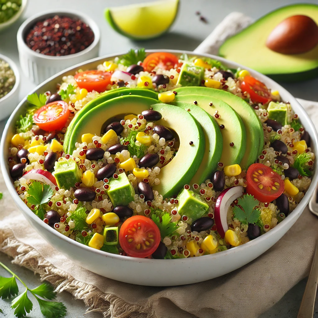 Quinoa Salad with Avocado and Black Beans-recipeplatter