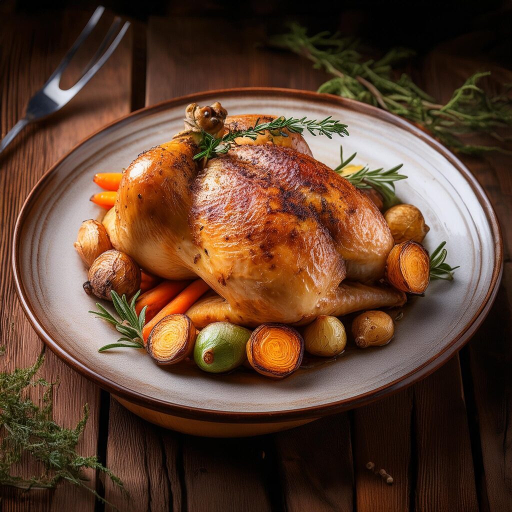 Roast Chicken with Root Vegetables-recipeplatter