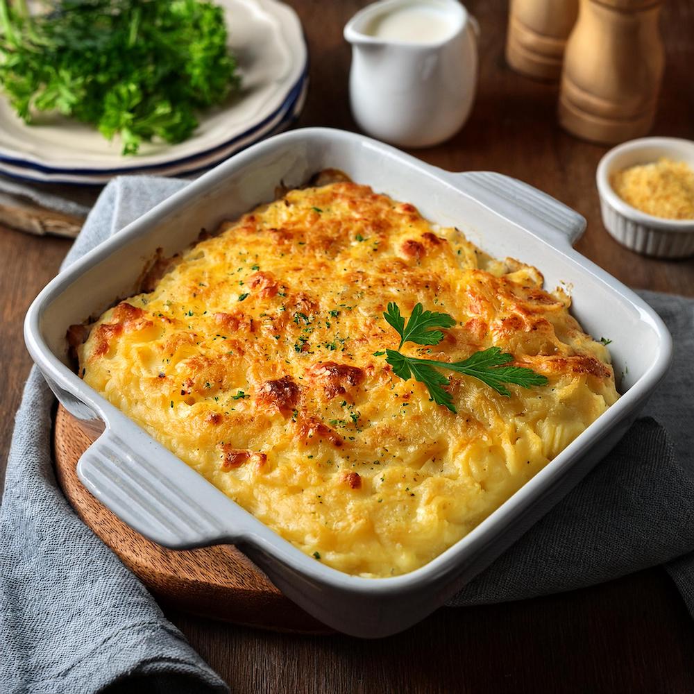 Cheesy mashed potato bake-RECIPEPLATTER