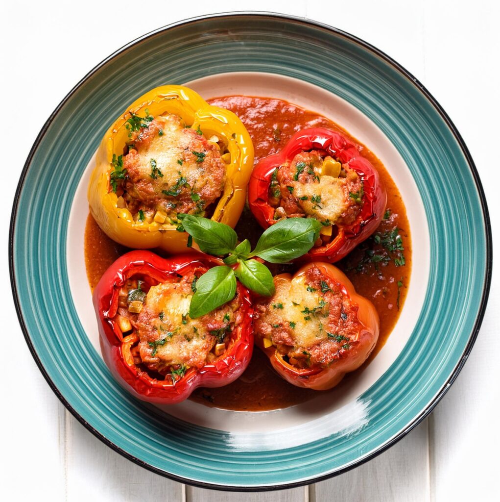 Italian Stuffed Peppers Recipe-recipeplatter