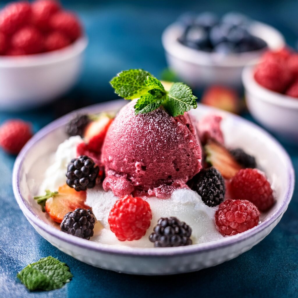 Mixed Berry Sorbet with Ninja Creami-recipeplatter