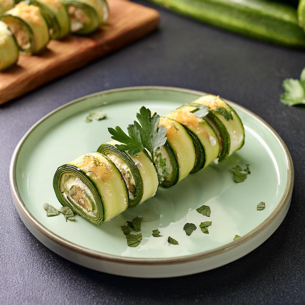 Zucchini Roll Ups Recipe-RECIPEPLATTER