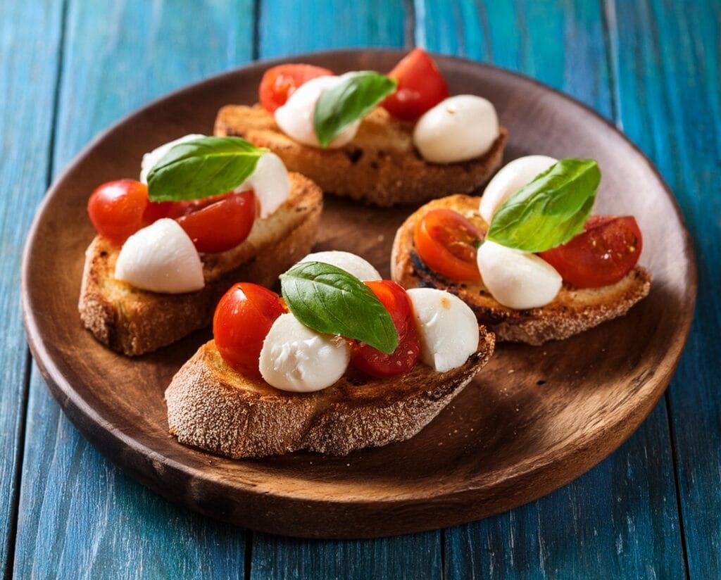 bruschetta recipe with mozzarella-recipeplatter