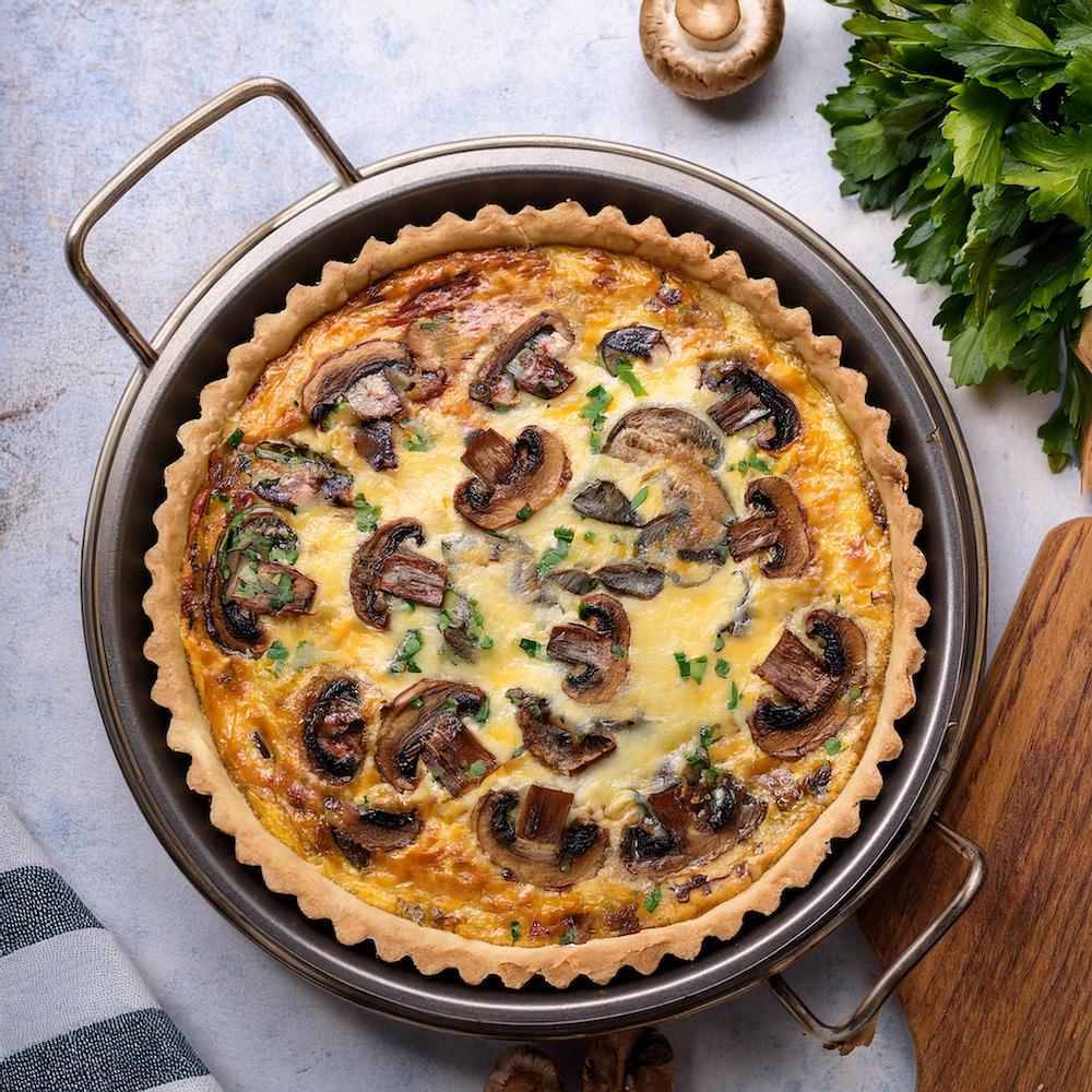 mushroom quiche recipe-recipeplatter