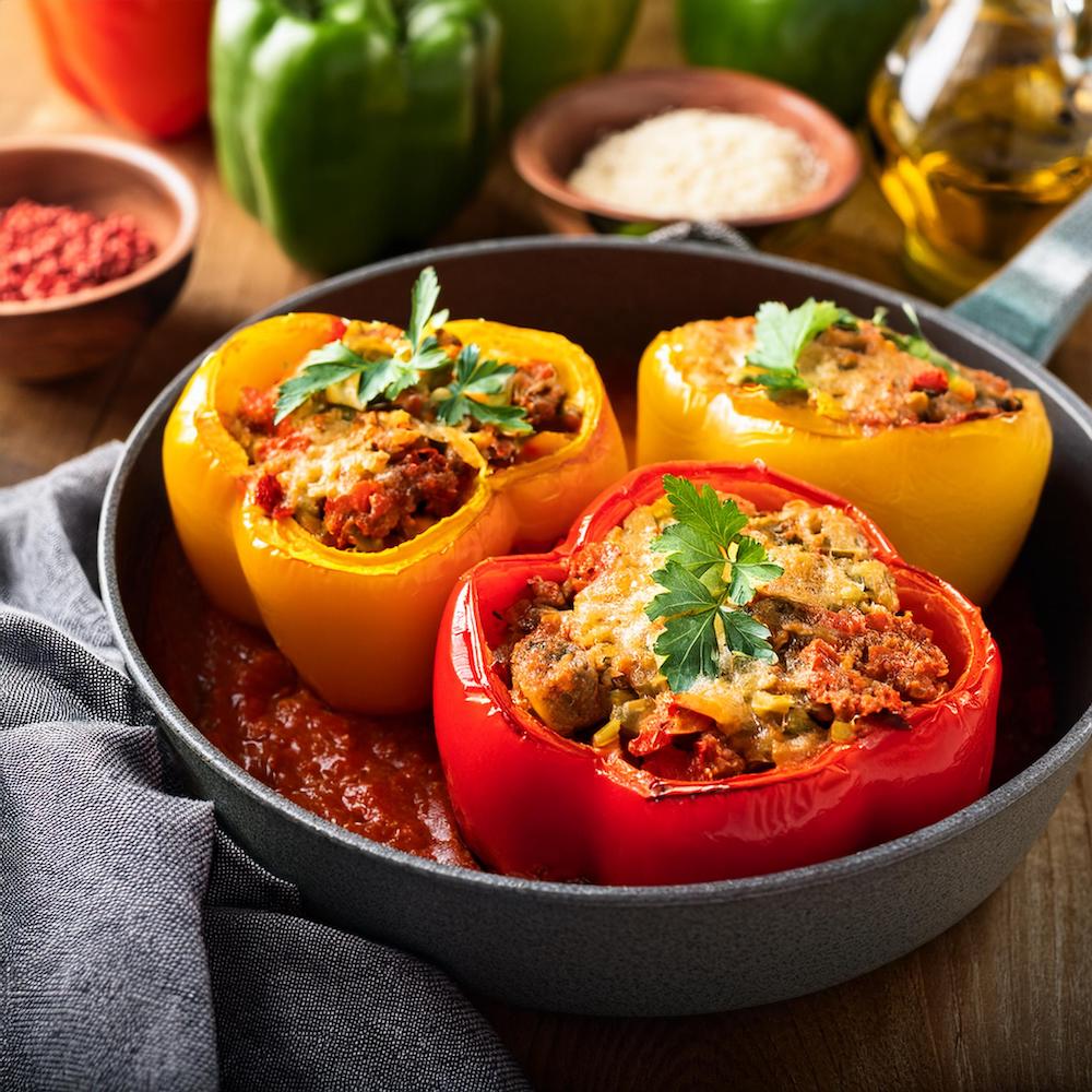 old fashioned stuffed bell peppers recipe-recipeplatter