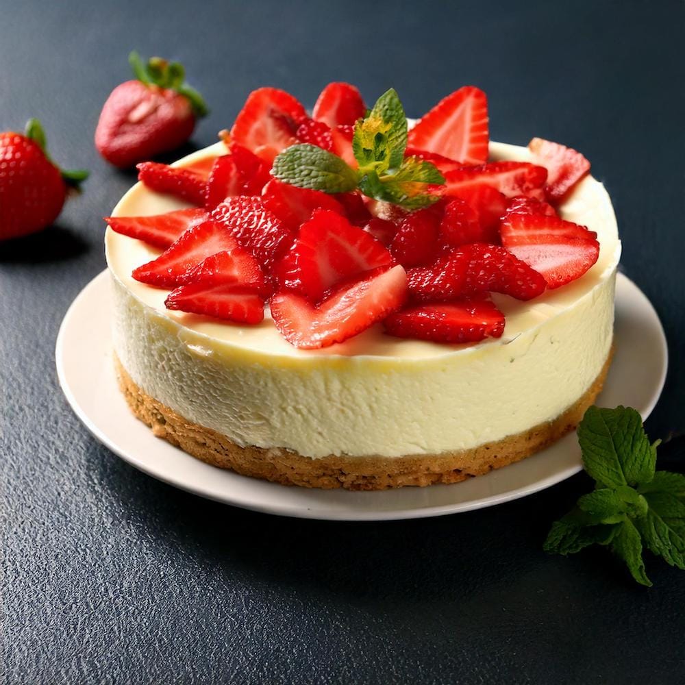 Strawberry Cheesecake Recipe-recipeplatter