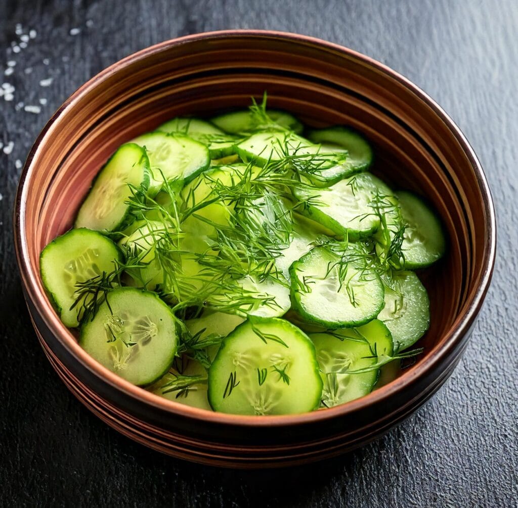 Cucumber Salad Recipe with Dill-recipeplatter