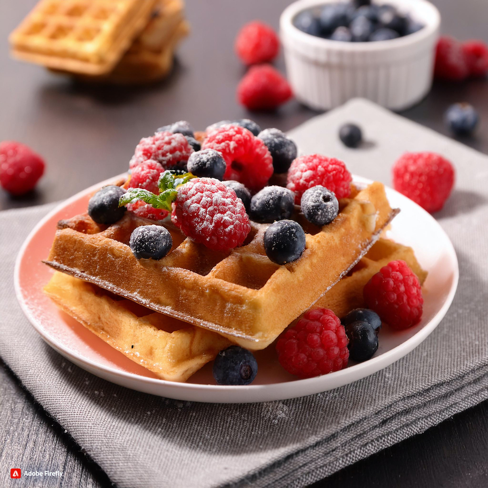 Berry Waffle Recipe-RECIPEPLATTER