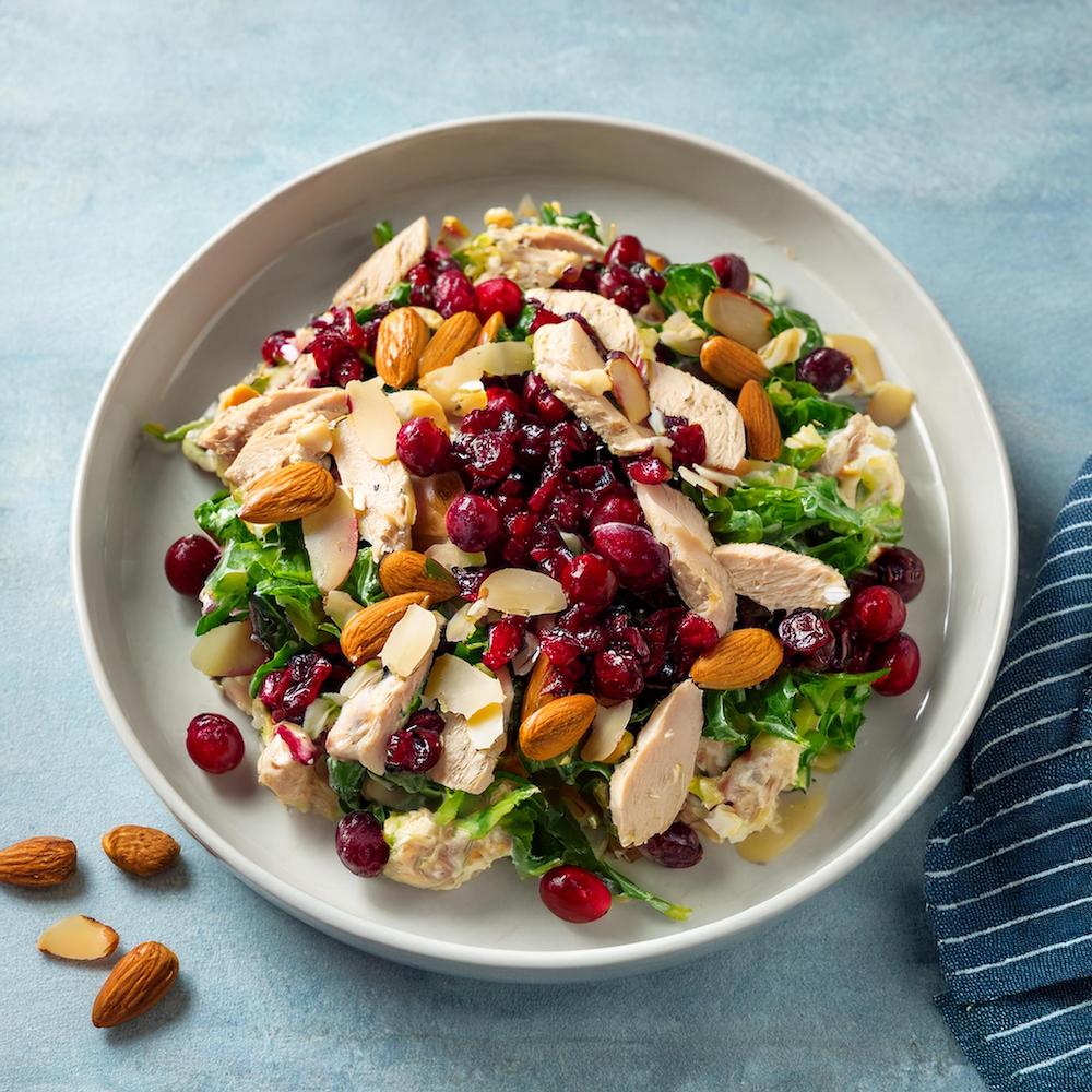 Cranberry Chicken Salad Recipe with Almonds-RECIEPLATTER