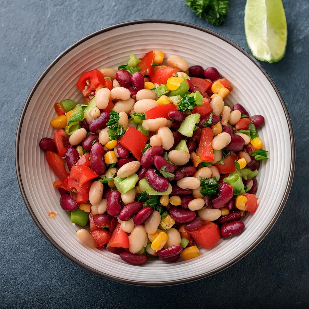 Dense Bean Salad Recipe-RECIPEPLATTER