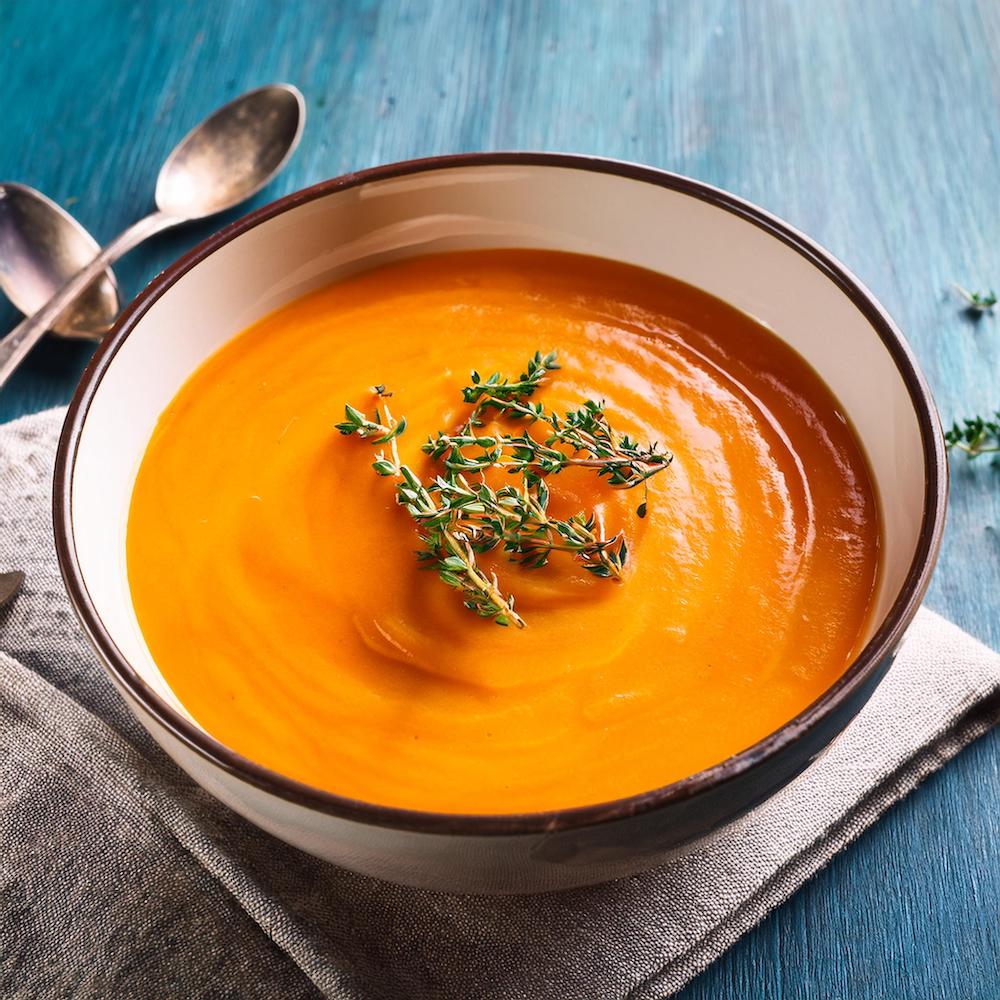 Making Thyme for Health Butternut Squash Sweet Potato Soup Recipe