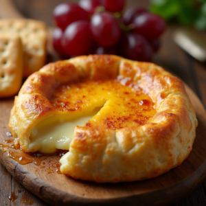 What temperature do you bake brie in puff pastry?